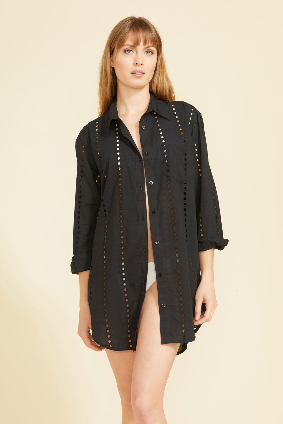 Positano Shirt Dress - Black