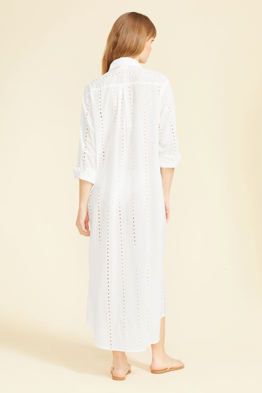 Positano Maxi Shirt Dress - White