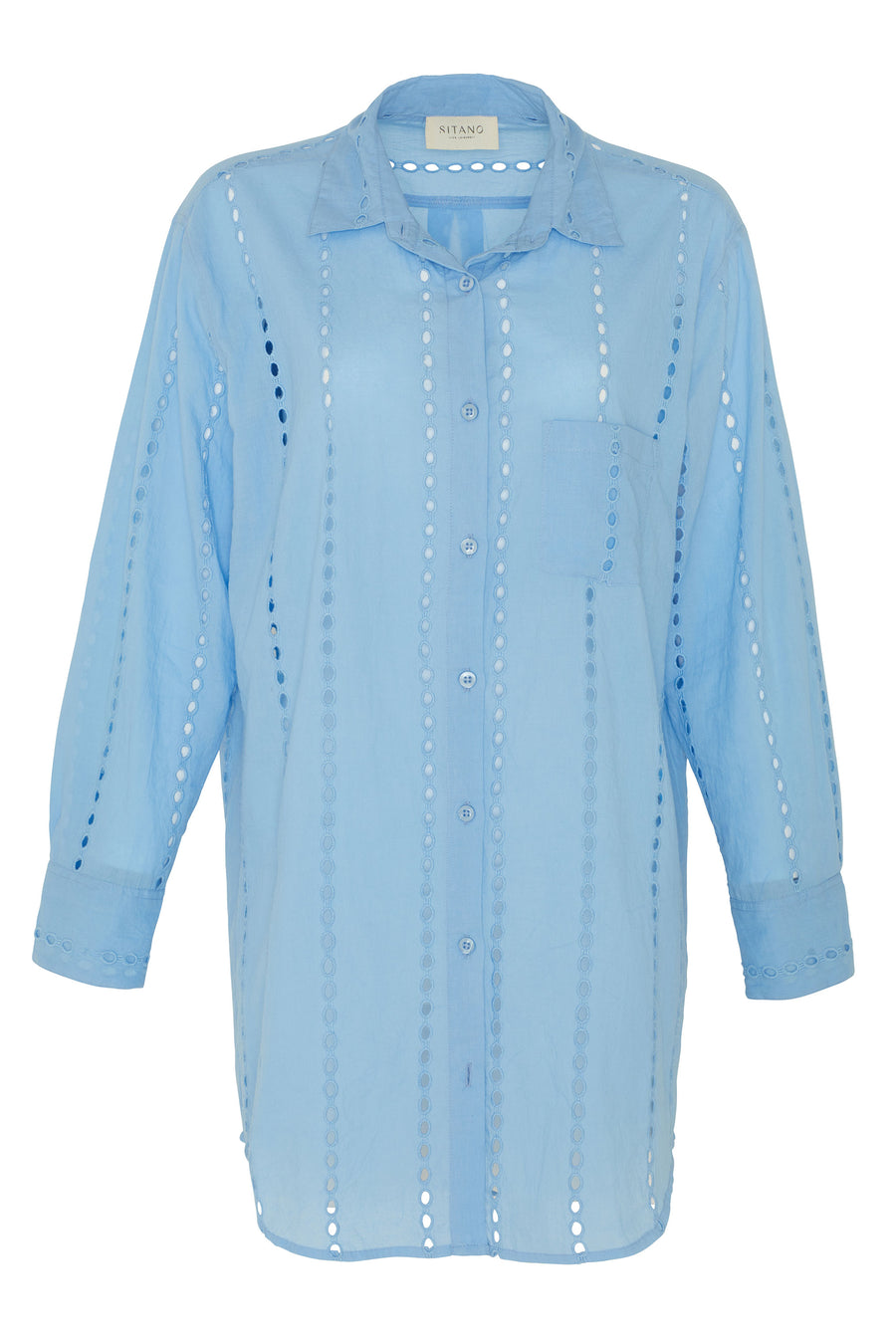 Positano Shirt Dress - Sky Blue - FINAL SALE