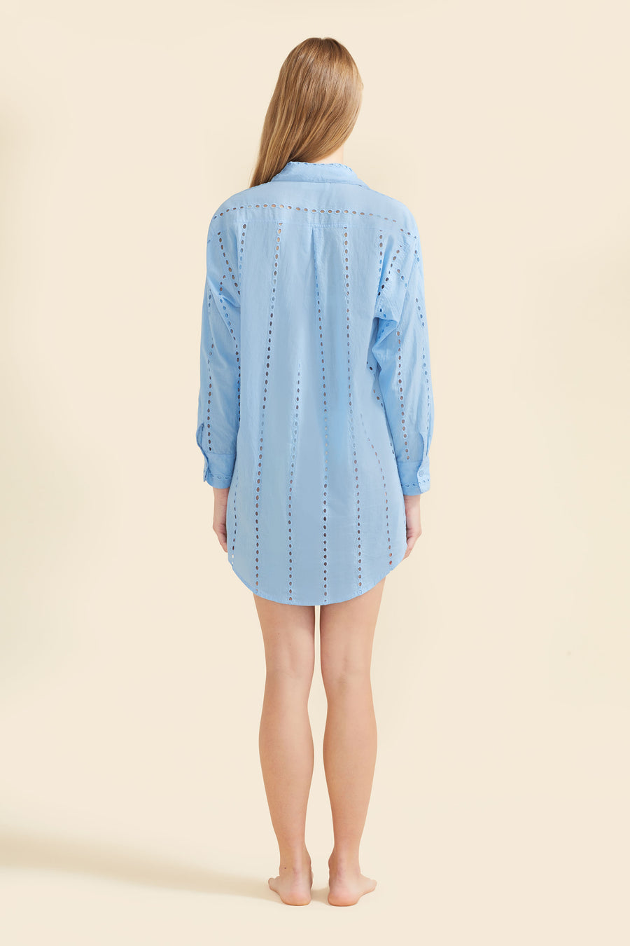 Positano Shirt Dress - Sky Blue - FINAL SALE