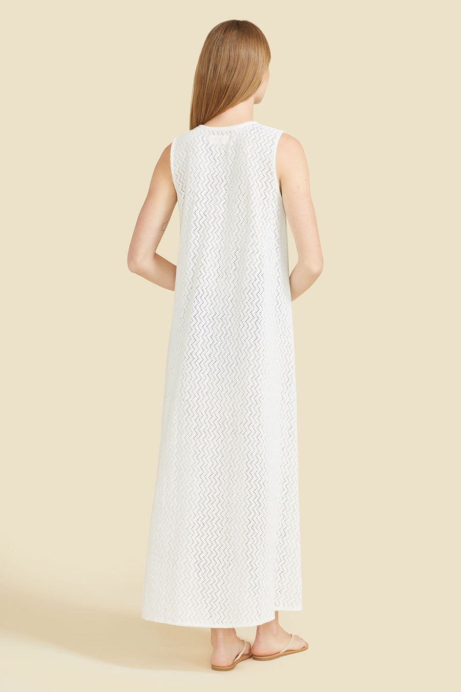 Sorrento Dress - White Crochet